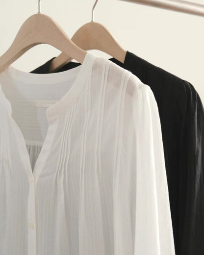 簡約復古風小圓領襯衫 | The Classique Romance Blouse
