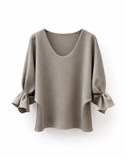 Elegant Balloon Ruffle Top