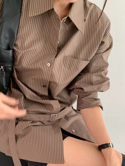 【俐落男友風】The Chic Belted Shirt
