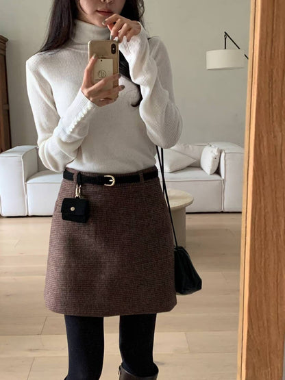 [連線壓軸加碼款] 低調優雅 Highneck Button Sleeves Knitted Top