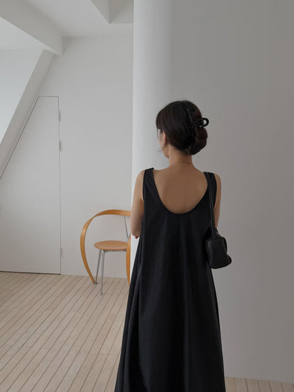 Summer Sleeveless Bubble Dress | 背心泡泡中長裙￼