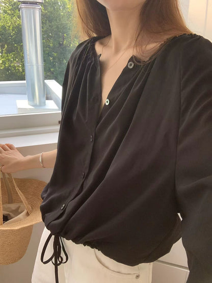 Parisian Bubble String Blouse