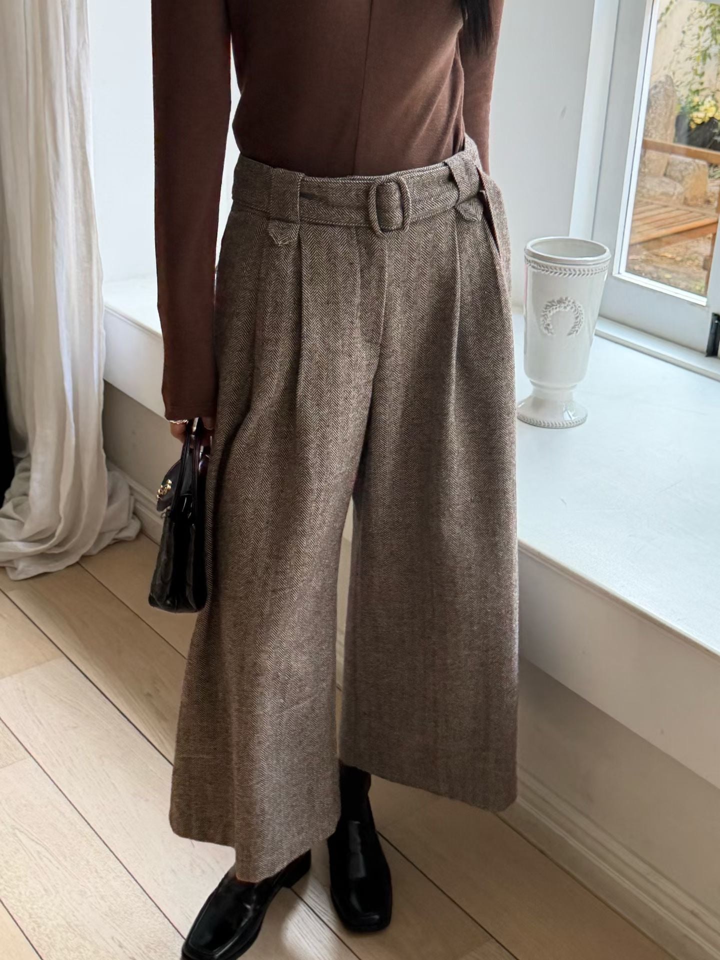 Heritage Herringbone Culottes | 人字紋混羊毛冬季闊褲