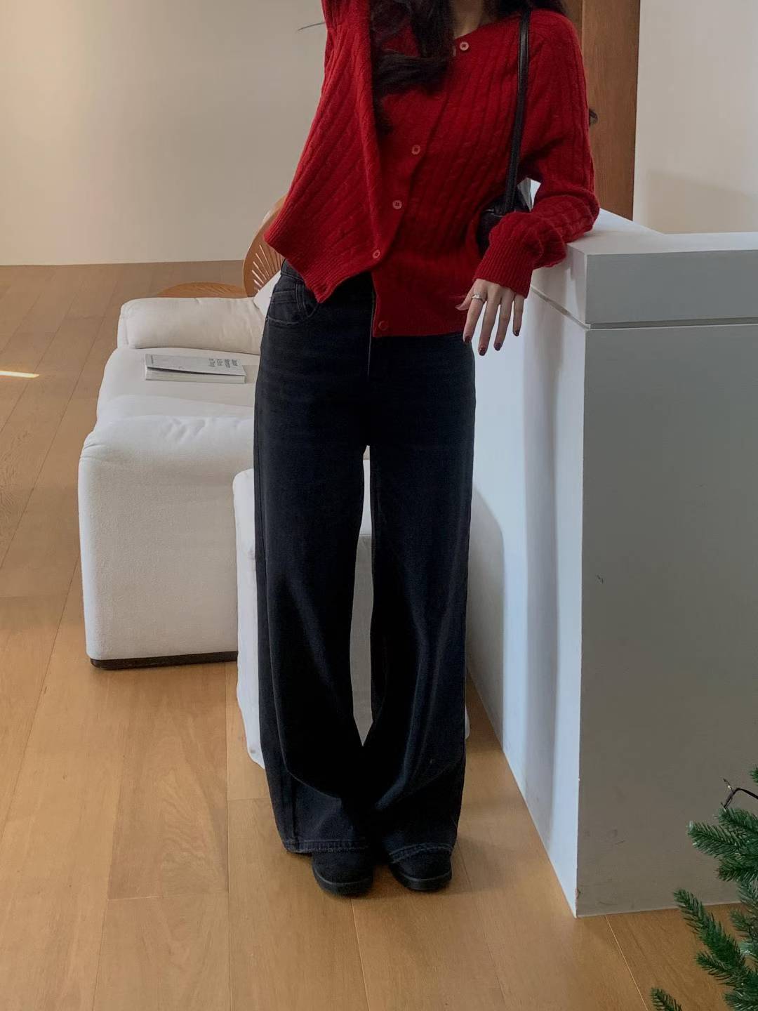 Soft Wool Cable Knit Cardigan