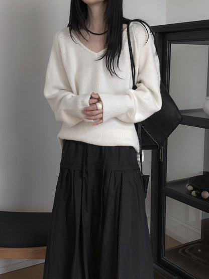 【Monotour 連線】Fluffy Alpaca V-Neck Knit