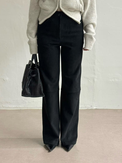Smooth Suede Biker Pants