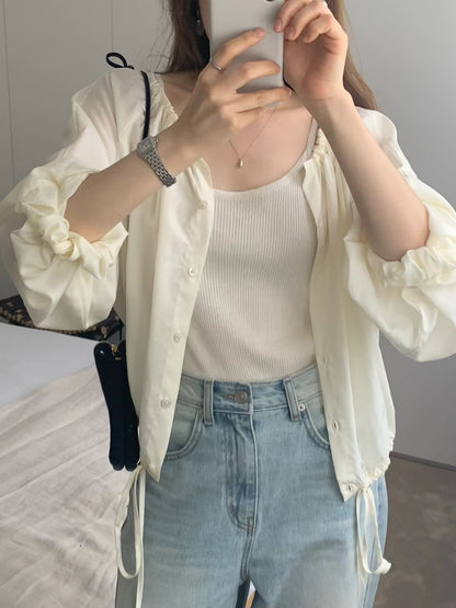 Parisian Bubble String Blouse