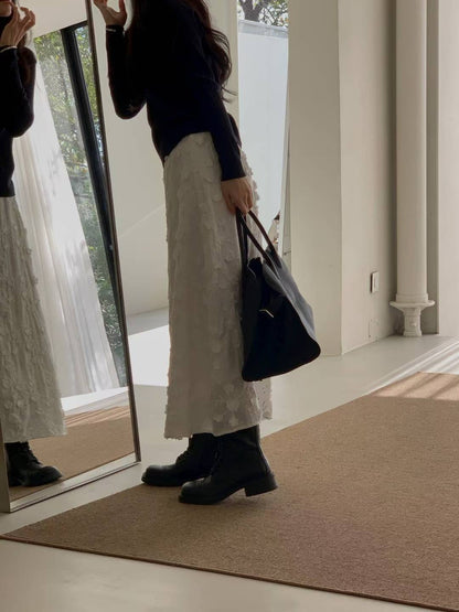 Floral Embroidered Skirt