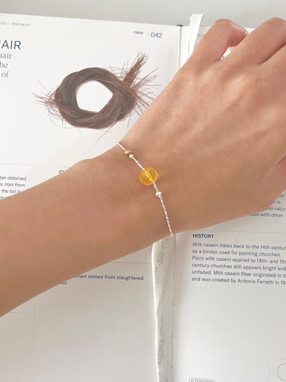 Sunlit Yellow Bead Bracelet | 日光小黃珠￼手鍊
