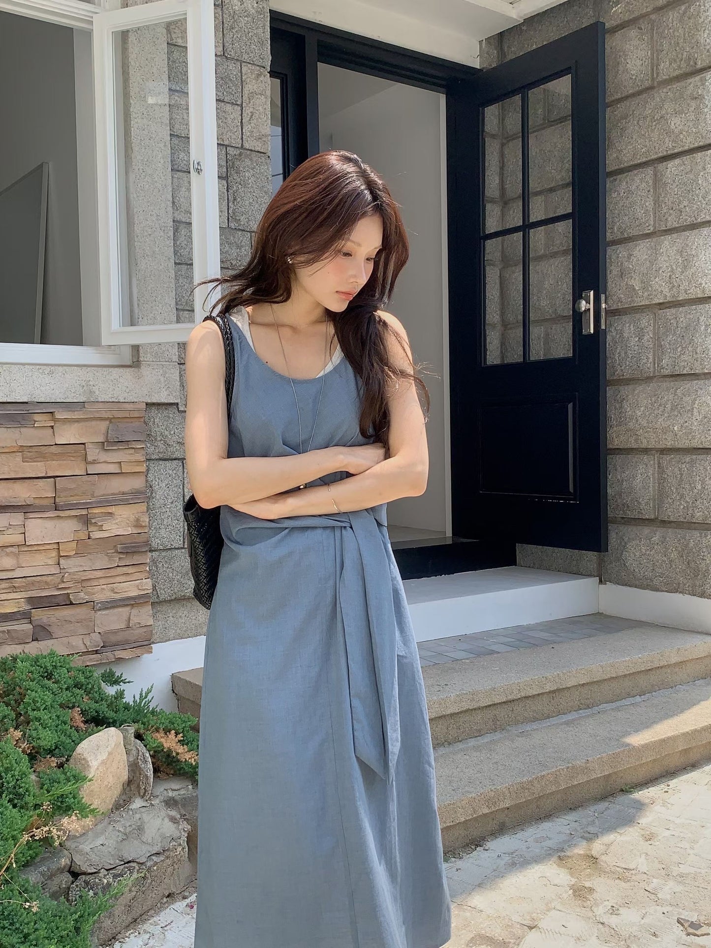 《1套2件》2-pcs Layered Side-Tie OPS | 側綁帶疊穿層次 OPS