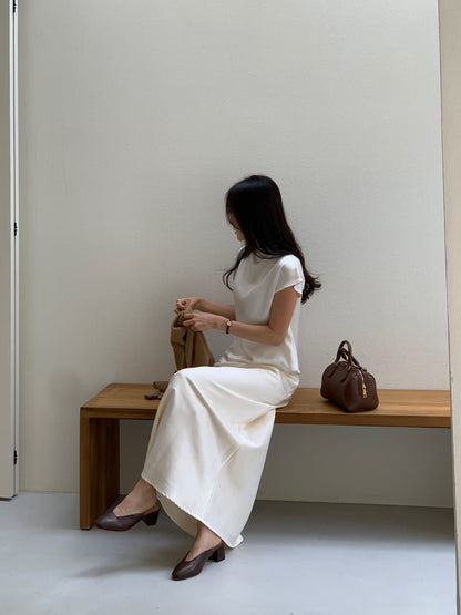 【大熱回歸款】Silky Capped Sleeves Blouse | 絲感小飛袖上衣