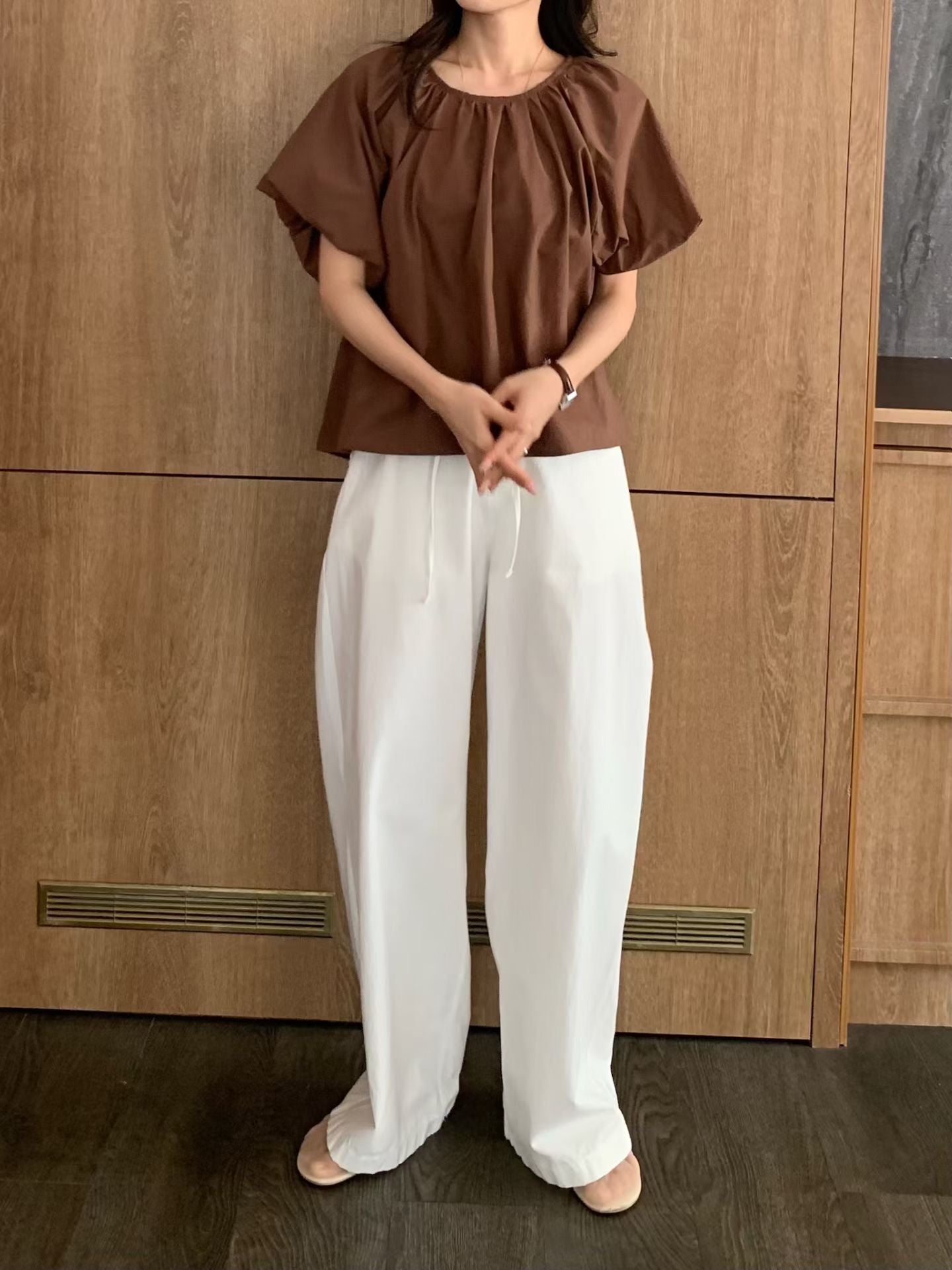 Pure Cotton Summer Balloon Blouse