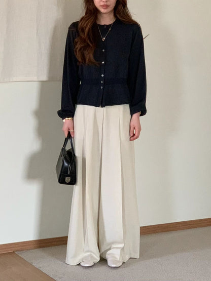 [𝑳𝒊𝒏𝒆𝒏 𝑬𝒅𝒊𝒕] Linen Office Chic Wide Leg Trousers | 麻質天絲飄逸長褲￼
