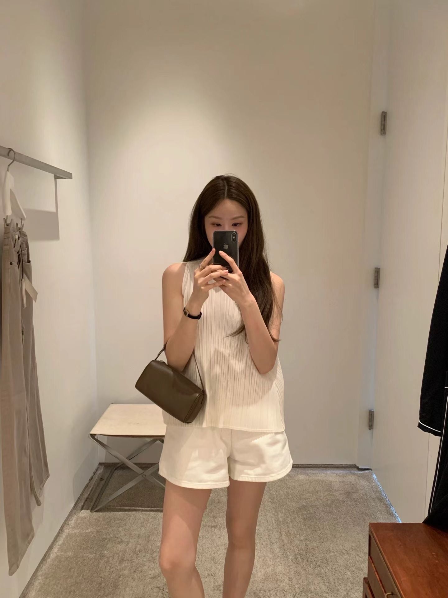 Soft Sheen Pleated Peplum Blouse