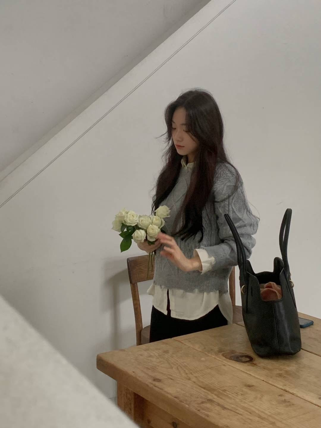 Ripped Crewneck Cable Knit | 拆線麻花針織