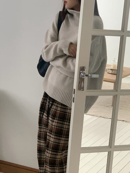 【至高質素布材】Luxurious Baby Alpaca High Neck Knit | 柔霧感羊駝高領上衣