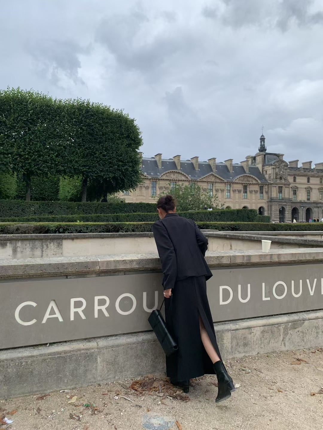 【暴美通勤風】Tailored Front Slit Maxi Skirt | 高腰開叉假兩件長裙