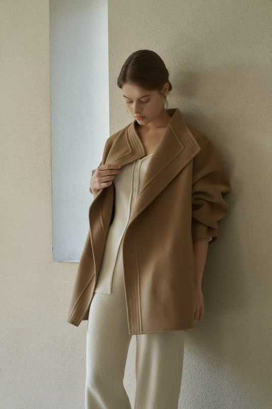 Premium Fine Knitted Wool Coat