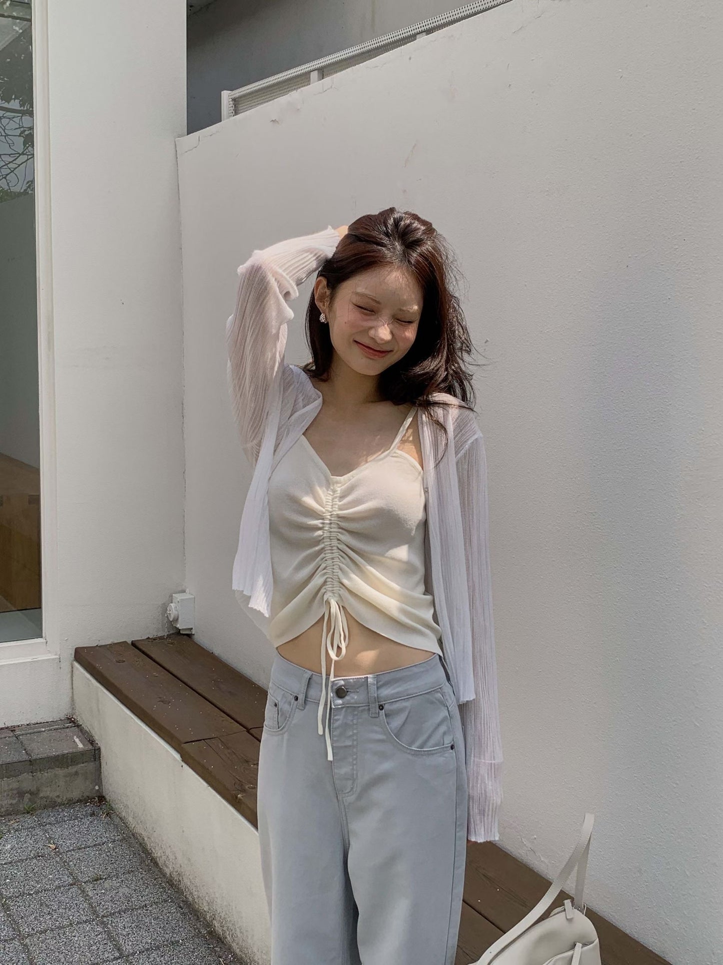 Textured Airy Layer Cover Up | 空氣層次感薄外搭