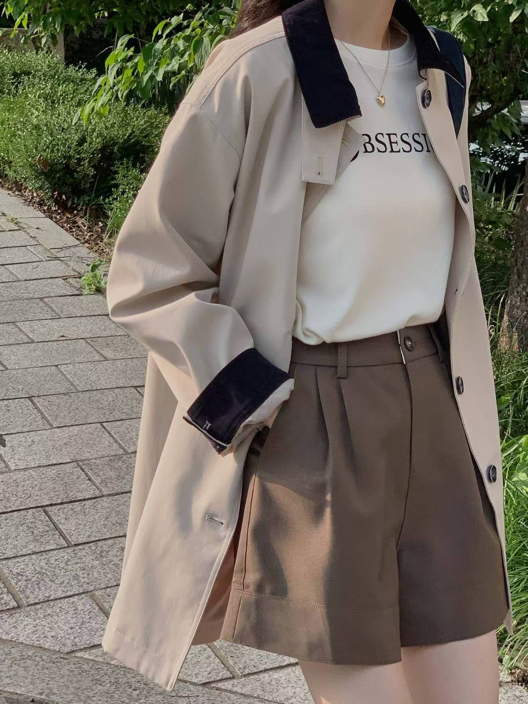 【Monotour 連線】本季必入Trench | Pretty Girl Contrast Collar Mid-Length Trench