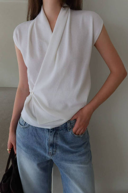 Sasha Side Button Wrap Top