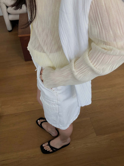 Textured Airy Layer Cover Up | 空氣層次感薄外搭