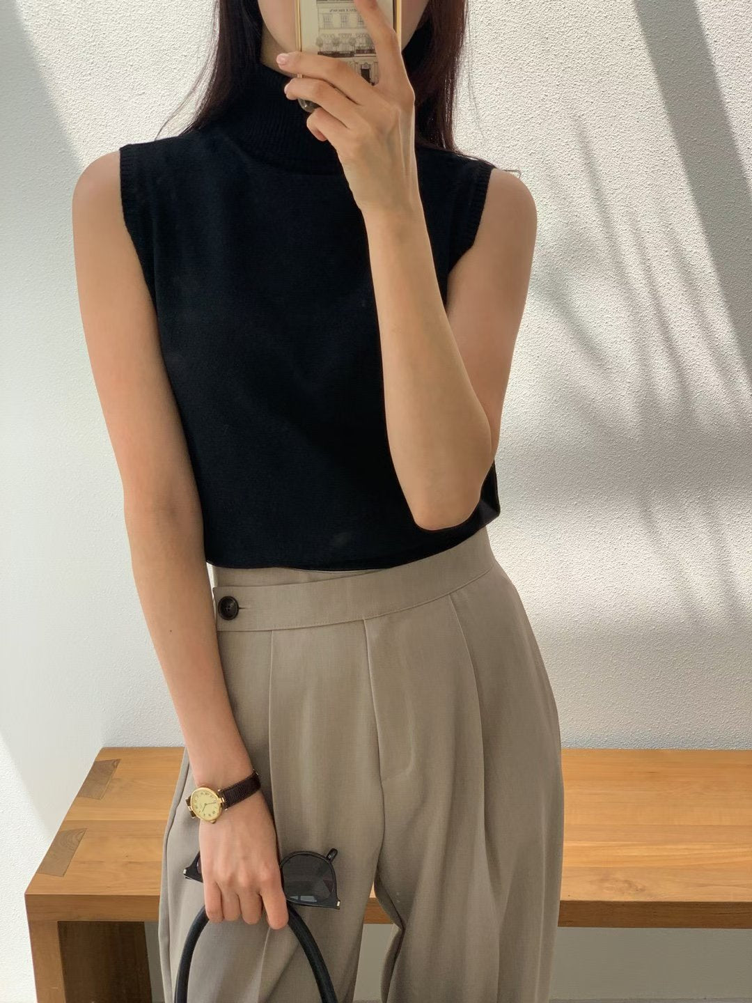 【Monotour 連線】Old Money Basics | Half Neck Feather Knitted Vest