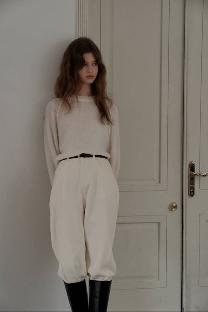 柔軟無肩線針織Top