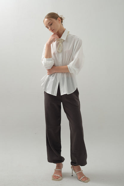 The Selena Cinched Waist Blouse | 復古束腰襯衫￼