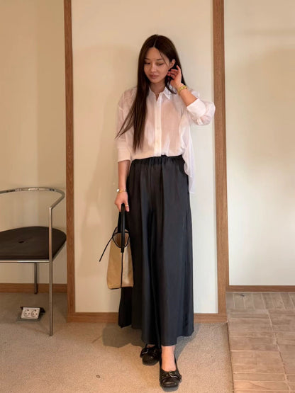 Luxurious Icy Cooling Pants | 絲滑冰感闊長褲