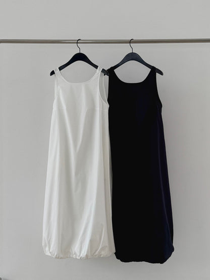 Summer Sleeveless Bubble Dress | 背心泡泡中長裙￼