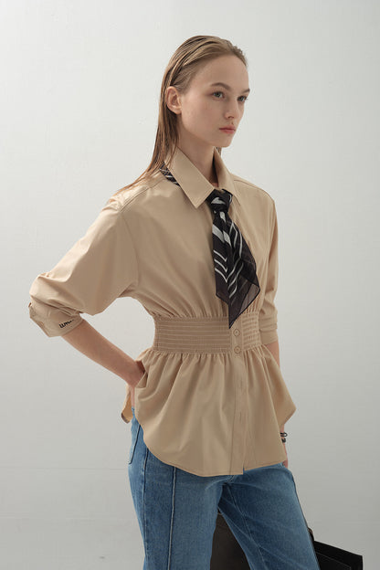 The Selena Cinched Waist Blouse | 復古束腰襯衫￼
