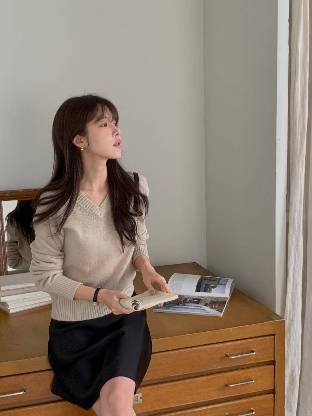 V-Neck Knitted Cover-up | V領春夏針織罩衫