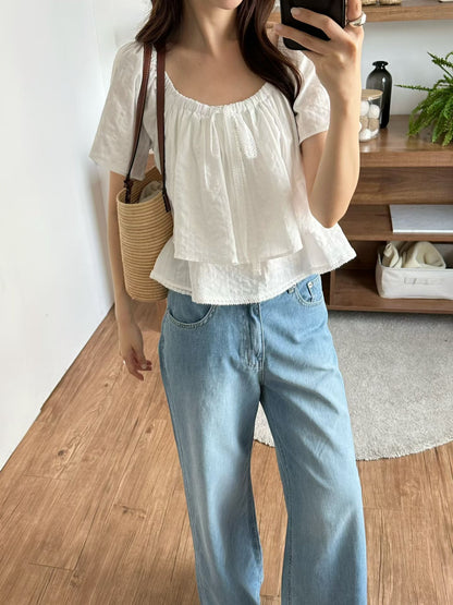 Layered Ruffle Cloud Blouse |  疊層荷葉邊上衣