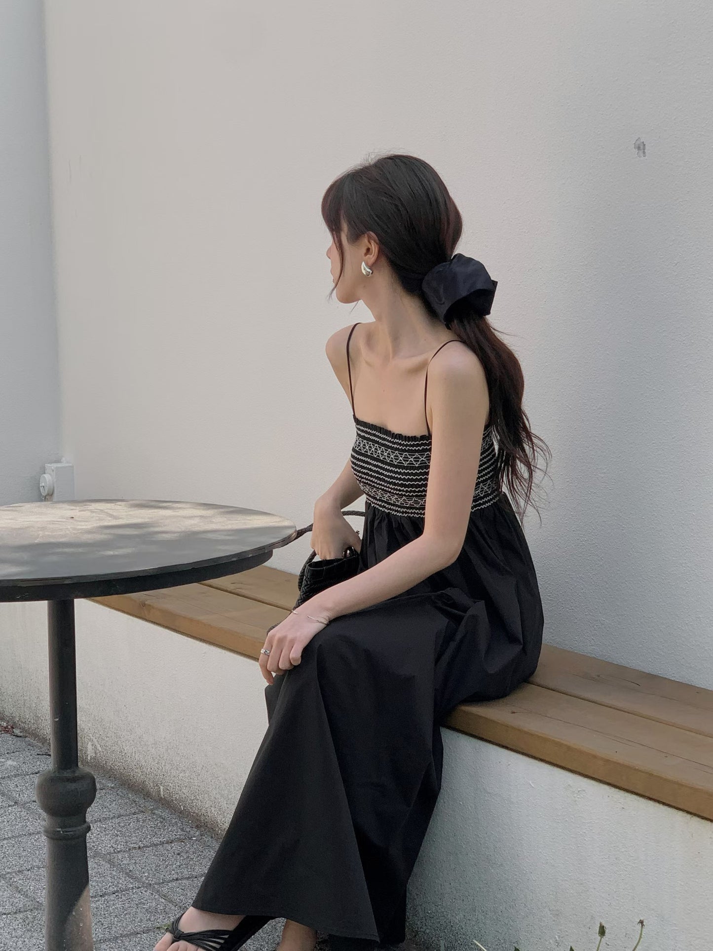 Bohemian Spaghetti Strap OPS | 民族風吊帶飄逸長裙