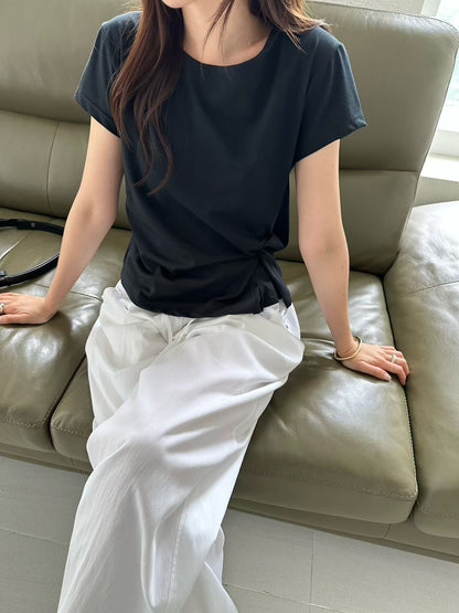 Sculpted Side-Ruched Tee | 側抓皺顯瘦Tee