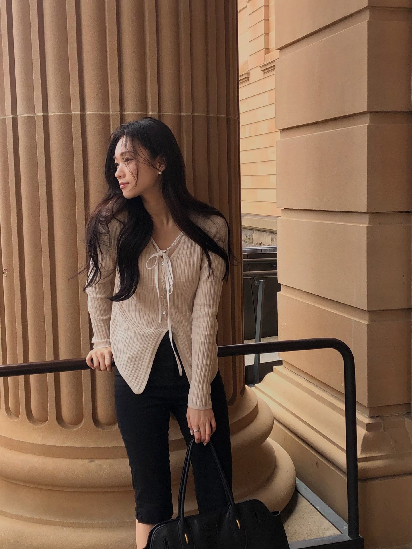 Everyday Tie Up Ribbon Cardigan