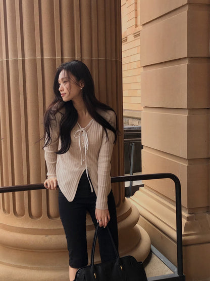 Everyday Tie Up Ribbon Cardigan
