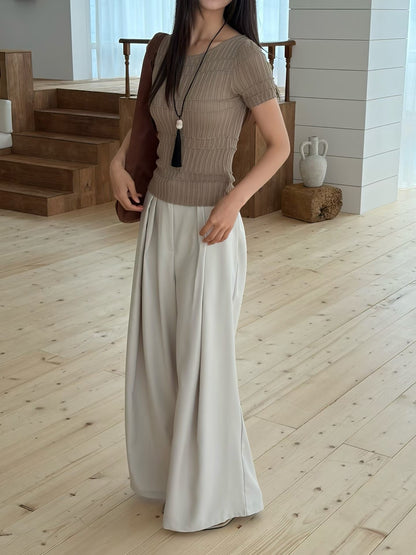 Effortless Frosty Flow Trousers | 清涼垂感人造絲精緻西裝長褲
