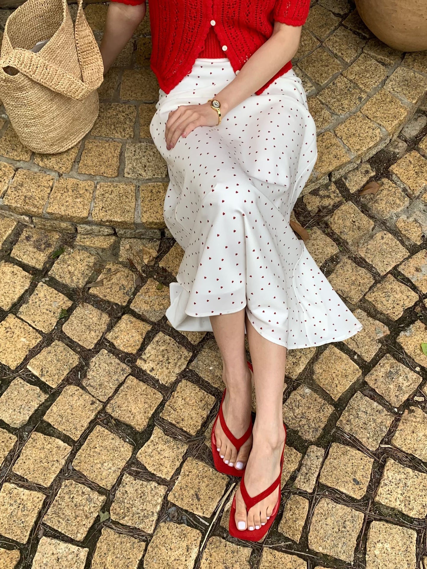 Parisian Morning Stroll Silky Skirt