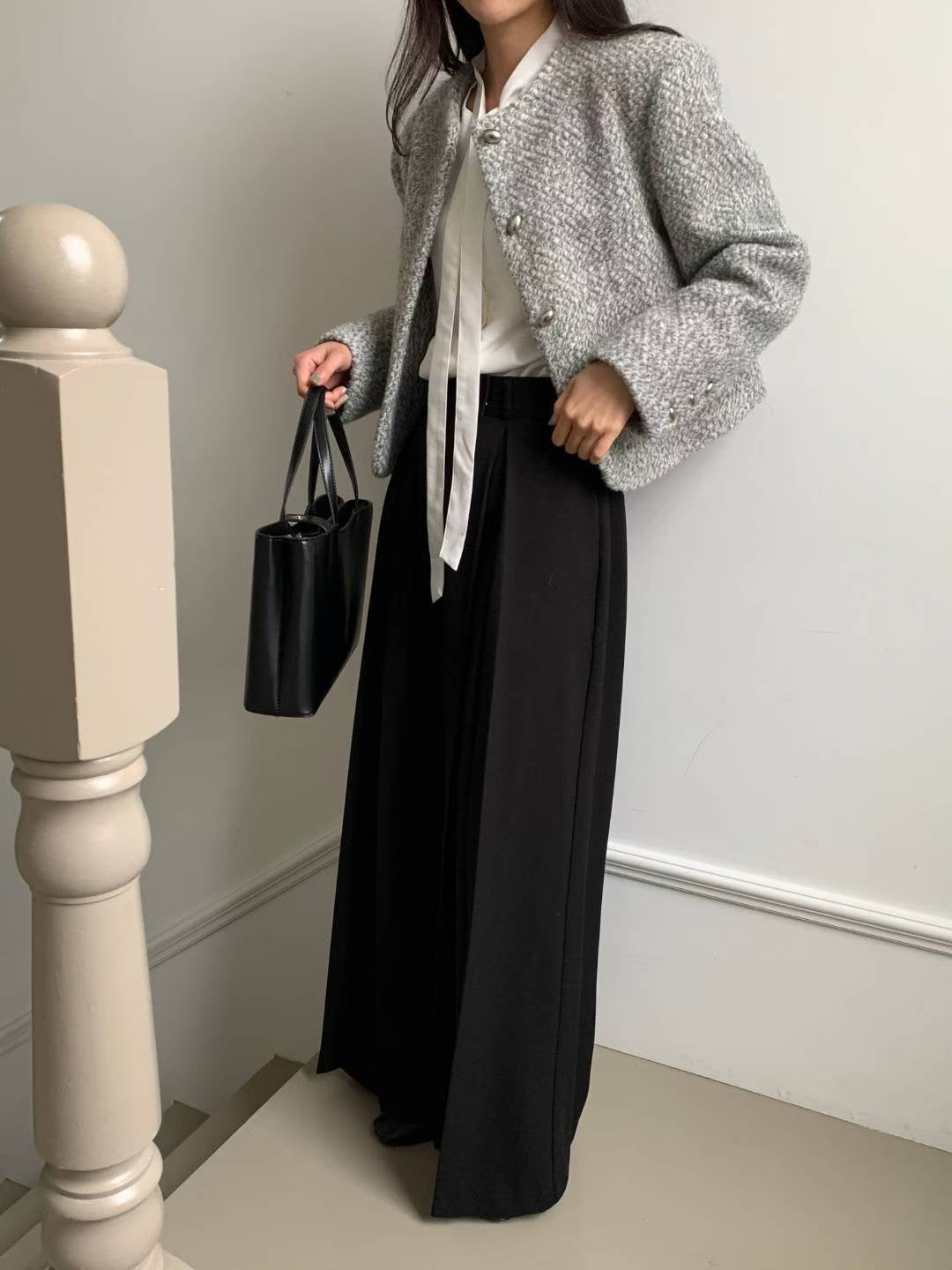 Elegant Pleats Pants | 輕柔內摺闊腳褲