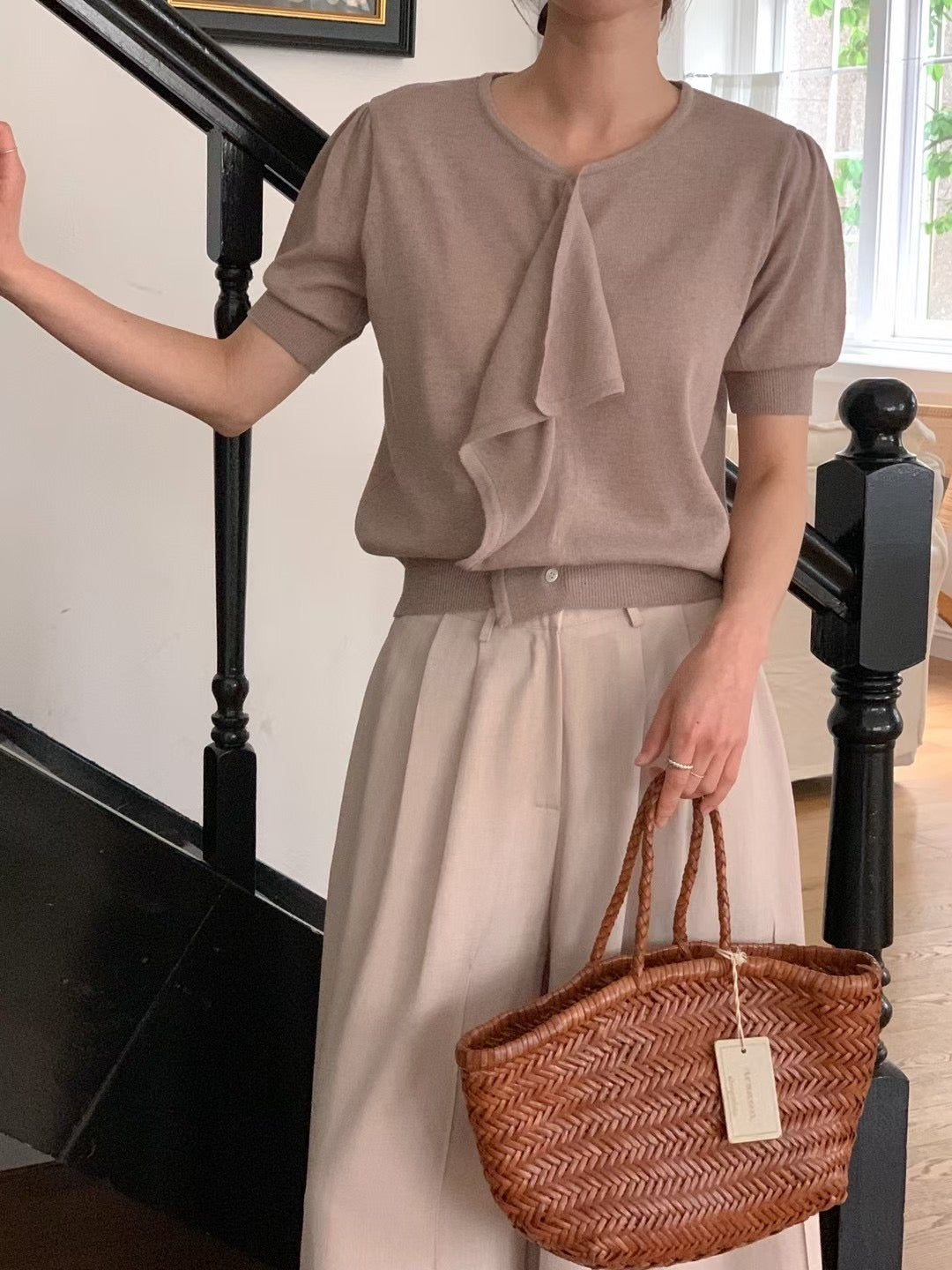 Bow Detail Summer Knit | 夏日綁結薄針織上衣