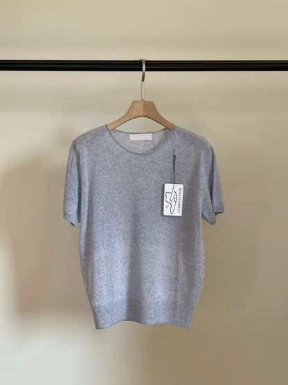 [𝑳𝒊𝒏𝒆𝒏 𝑬𝒅𝒊𝒕] Wholegarment Baby Fluff Short Sleeves Top