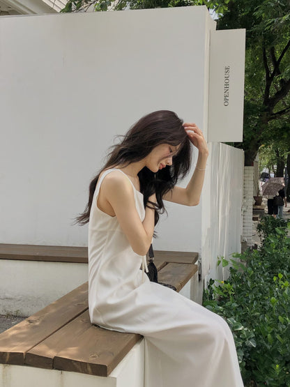 Summer Scallop Neckline Garden Dress | 夏日貝殼領田園長裙