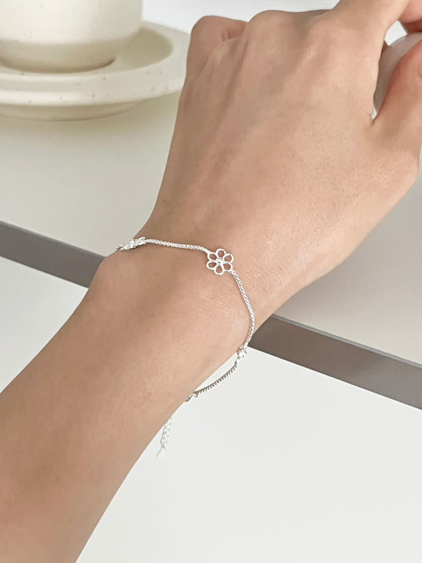 4-Flower Motif Bracelet | 夏日四小花手鏈￼