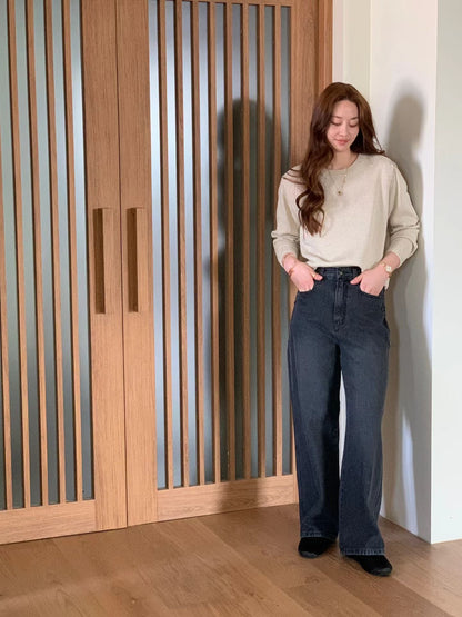 [𝑳𝒊𝒏𝒆𝒏 𝑬𝒅𝒊𝒕] Button Detail Classic Knit
