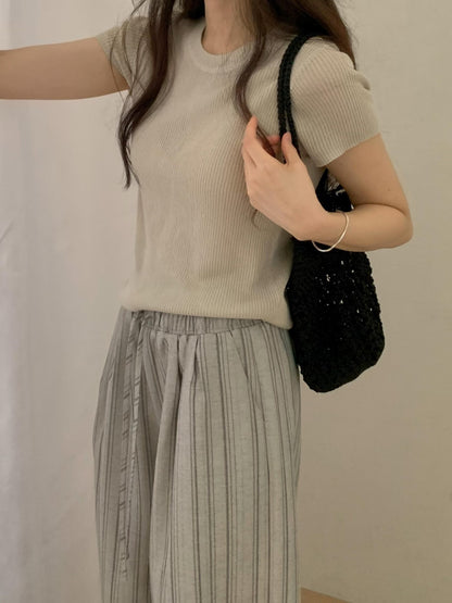 Featherlight Sunlit Everyday Knit Tee | 羽量輕薄針織日常T