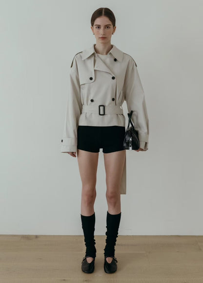 Classic Cropped Trench Coat | 中短版Trench外套【附腰帶】