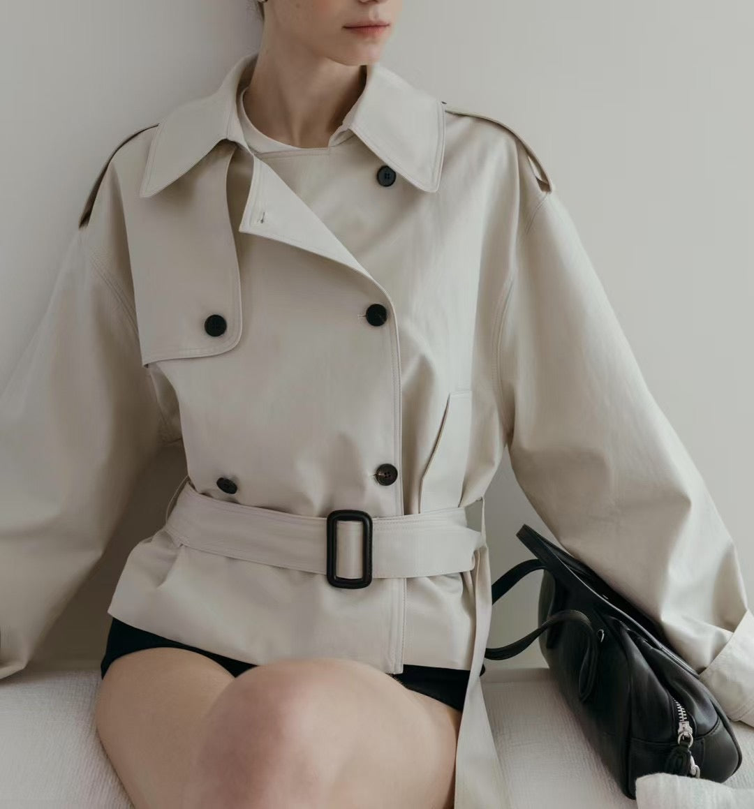 Classic Cropped Trench Coat | 中短版Trench外套【附腰帶】