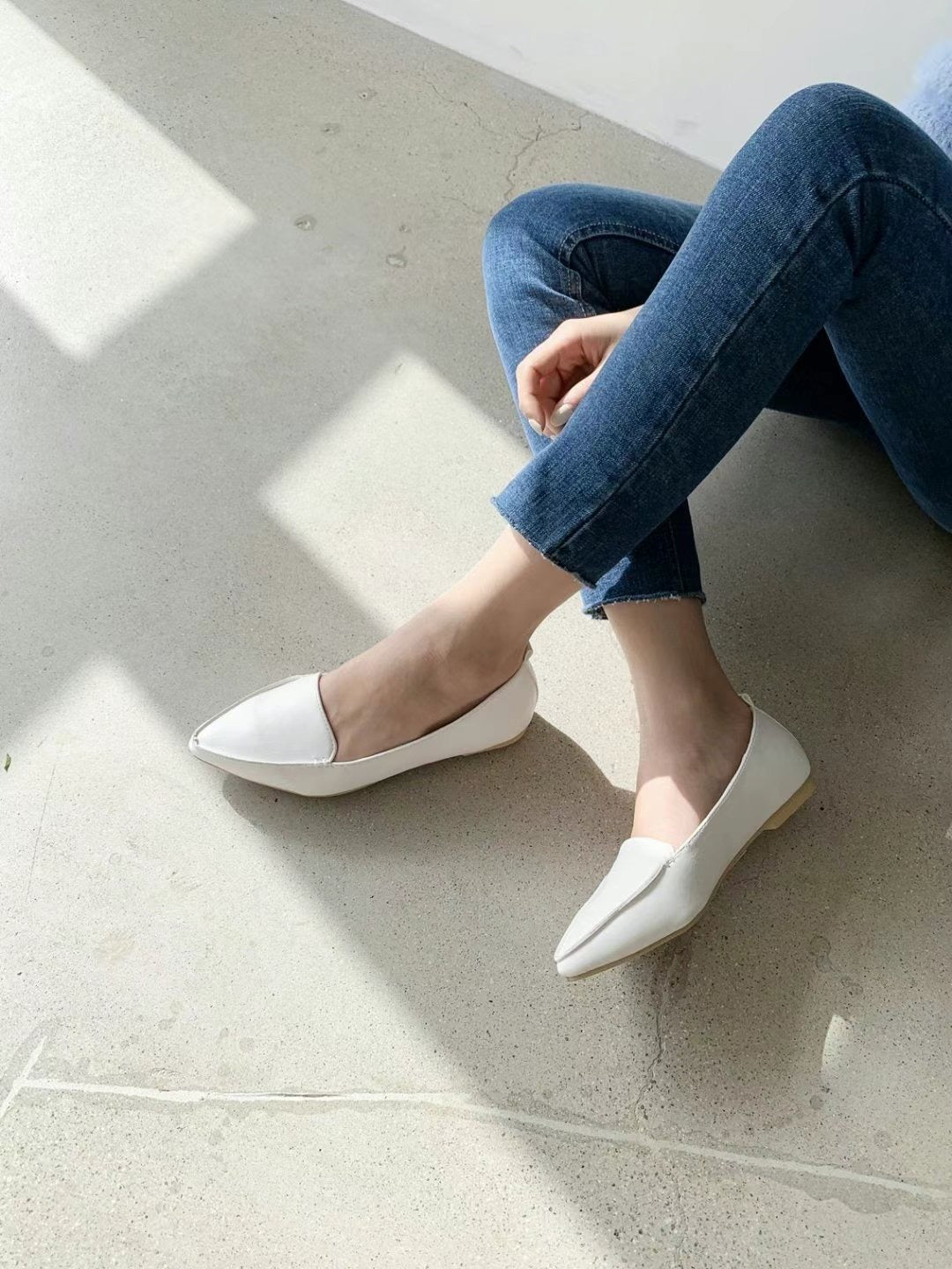 Soft PU Leather Pointed Loafer 【8色入】